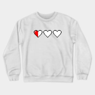 Last Half of 3 Pixel Hearts Crewneck Sweatshirt